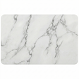 Hard Diatomite Stone Large Bath/Shower Mat - Quick Dry & Anti-Slip - Off White Marble Print (76x42cm)