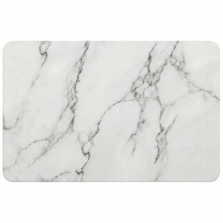 Hard Diatomite Large Bath Mat Quick Dry Anti Slip - Off White Marble Finish
