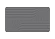 Hard Diatomite Large Bath Mat (Engraved Curves and Lines) - Dark Grey
