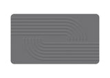 Hard Diatomite Large Bath Mat (Engraved Curves and Lines) - Dark Grey