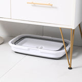 26L Foldable Laundry Basket Hamper Handle and Foldable Stand - Grey/White