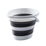 10 Litre Foldable Collapsible Drop Shape Bucket Silicone - Grey/White