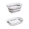 40L Collapsible Laundry Basket Hamper w/ Air Holes Foldable - Grey/White