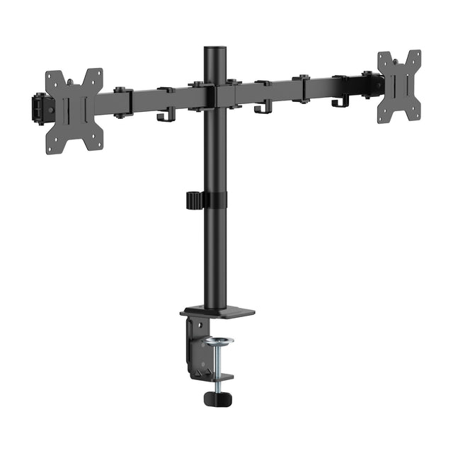 Dual Screen Monitor Arm for 17-32 Inch Displays Screen Holder Mount in Matte Black