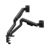 Gas Spring Dual Screen Monitor Arm – VESA Mount 17-32" in Matte Black