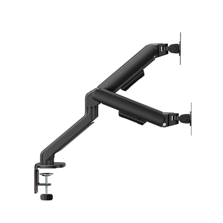 Gas Spring Dual Screen Monitor Arm – VESA Mount 17-32" in Matte Black