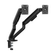 Gas Spring Dual Screen Monitor Arm – VESA Mount 17-32" in Matte Black