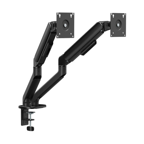 Gas Spring Dual Screen Monitor Arm – VESA Mount 17-32" in Matte Black