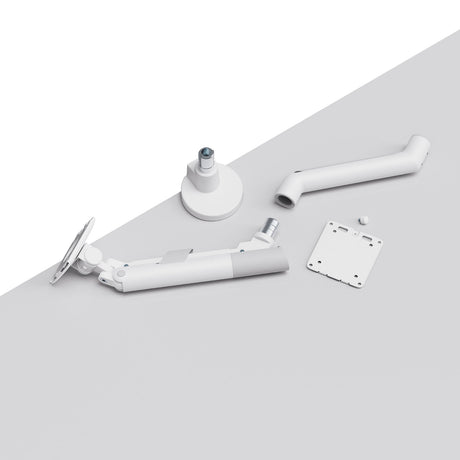 Heavy Duty Gas Spring Single Screen Monitor Arm – VESA Mount 17-49" in Fine White