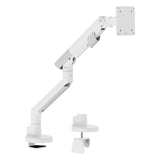 Heavy Duty Gas Spring Single Screen Monitor Arm – VESA Mount 17-49" in Fine White