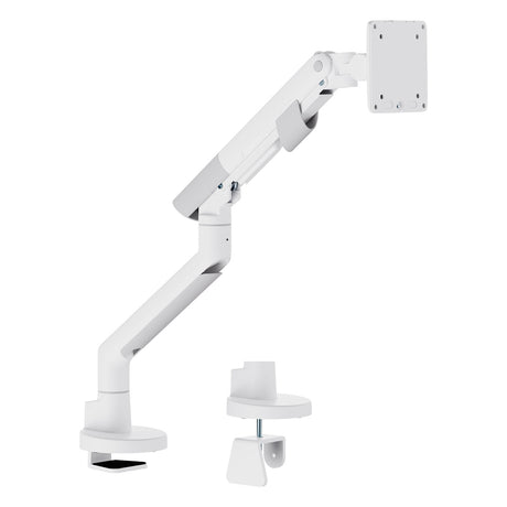 Heavy Duty Gas Spring Single Screen Monitor Arm – VESA Mount 17-49" in Fine White