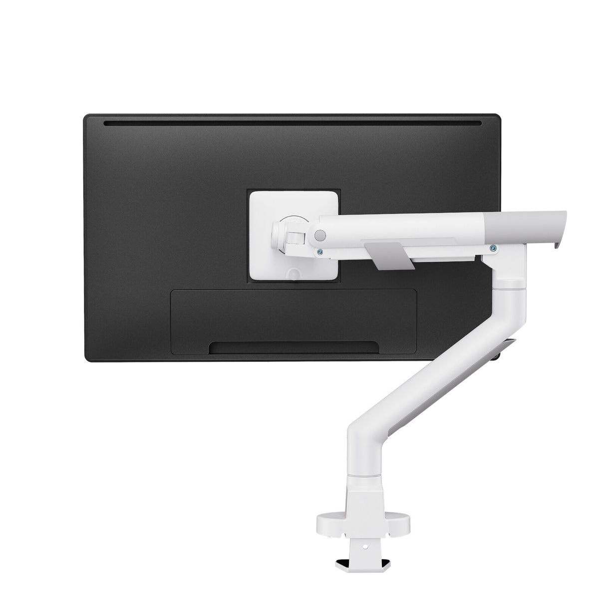 Heavy Duty Gas Spring Single Screen Monitor Arm – VESA Mount 17-49" in Fine White