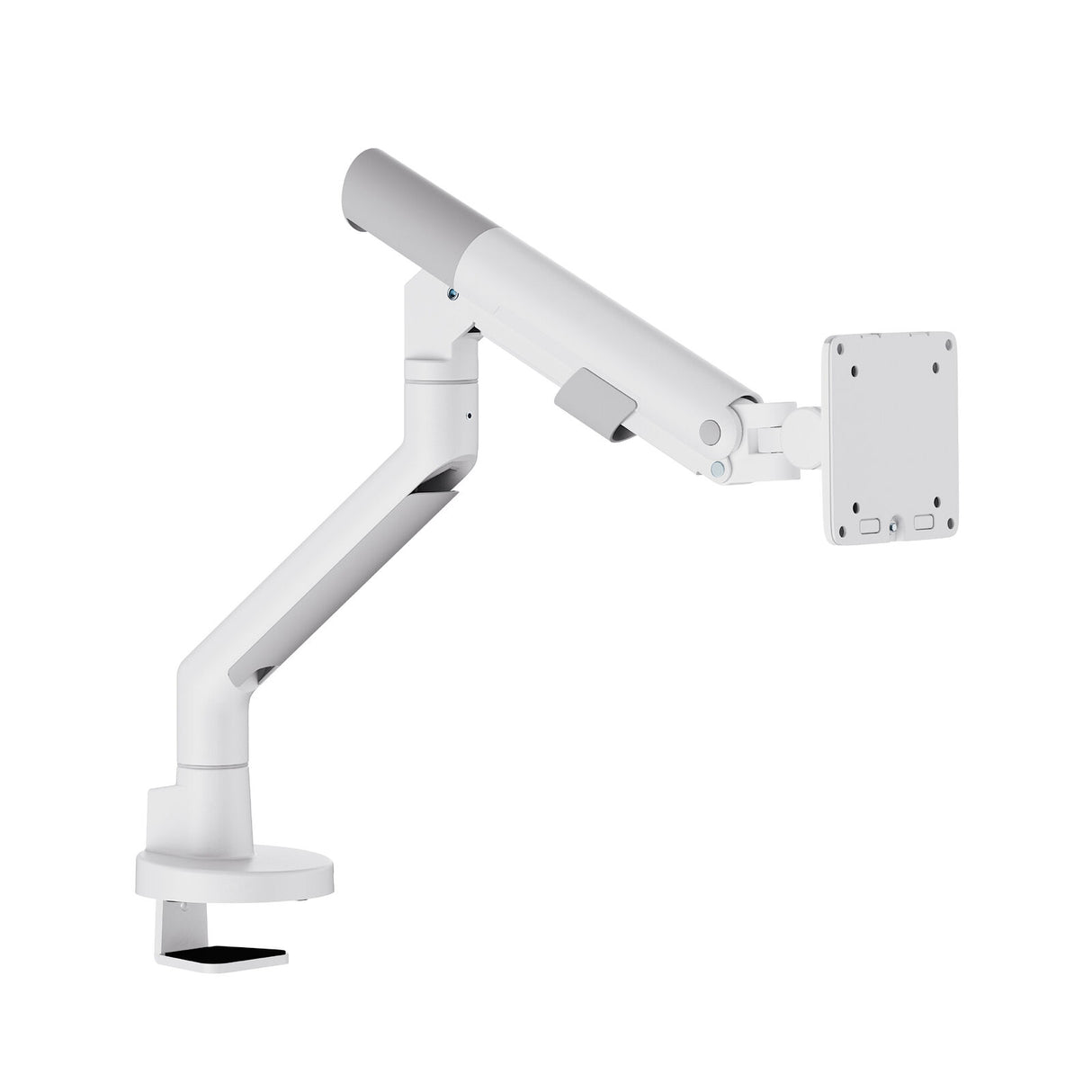 Heavy Duty Gas Spring Single Screen Monitor Arm – VESA Mount 17-49" in Fine White