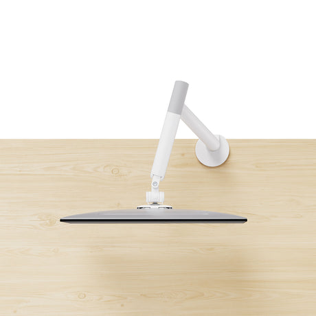 Heavy Duty Gas Spring Single Screen Monitor Arm – VESA Mount 17-49" in Fine White