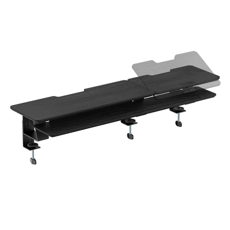 2-Tier Clamp On Monitor Stand Riser with Laptop Height Adjuster - Matte Black