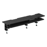 2-Tier Clamp On Monitor Stand Riser with Laptop Height Adjuster - Matte Black