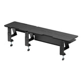2-Tier Clamp On Monitor Stand Riser with Laptop Height Adjuster - Matte Black