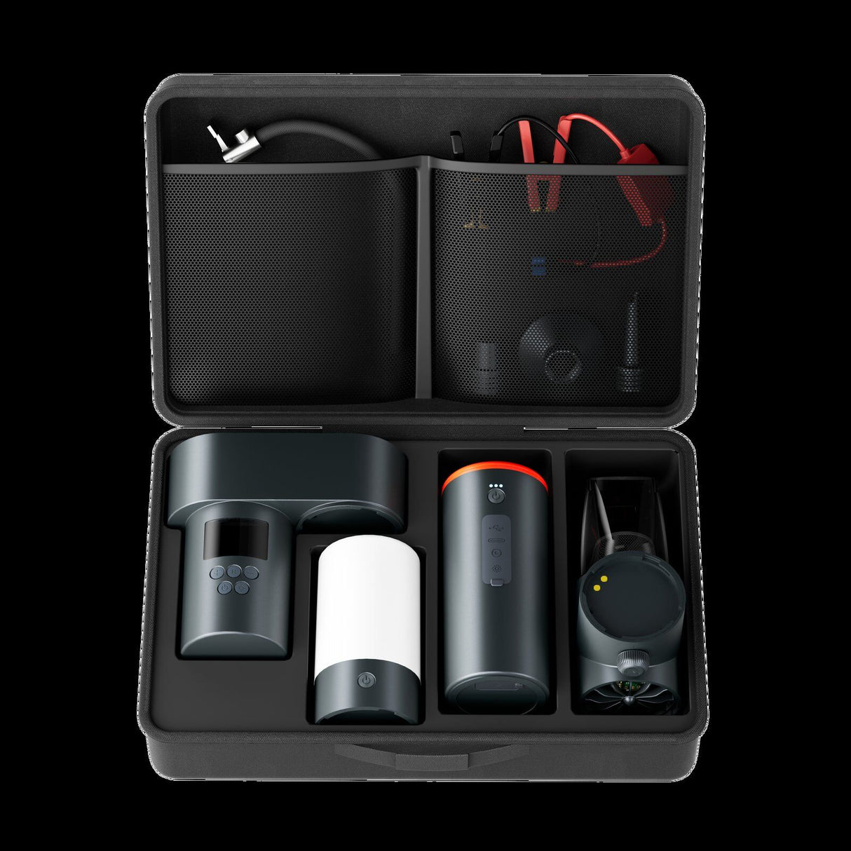 Cordless Blower Vacuum Kit 6000pa with Jump Starter, Tyre Inflator, Camping Light and 10000mAh Power Bank