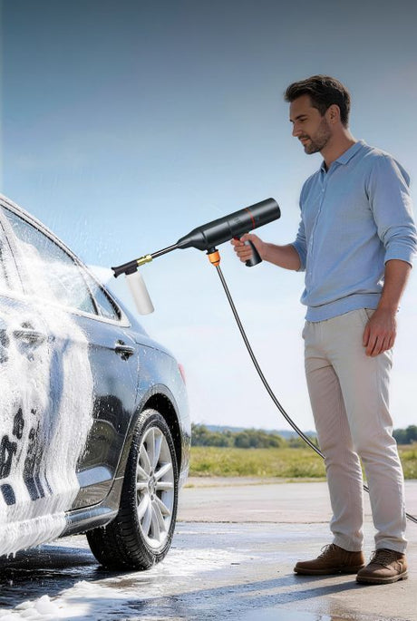 4-in-1 Auto Smart Kit Model E-Pro w/ Tyre Inflator, Vacuum Cleaner, Car Washer & Power Bank (Car Care Kit)
