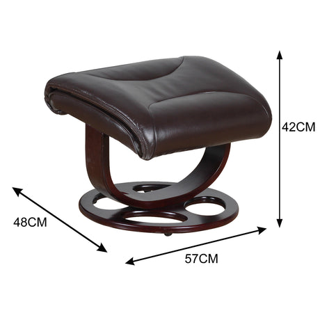 Julio Faux Leather Reclining Lounge Arm Chair w/ Ottoman Swivel Sofa