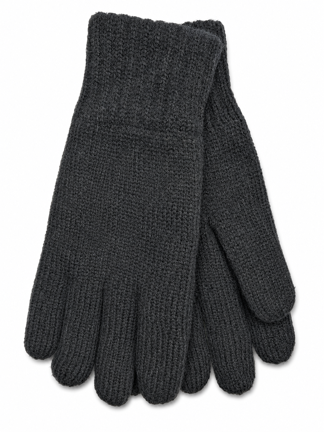 3M Thinsulate Womens Full Finger Knit Gloves - Black (Polar Fleece Thermal Insulation)