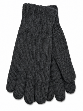 3M Thinsulate Womens Full Finger Knit Gloves - Black (Polar Fleece Thermal Insulation)