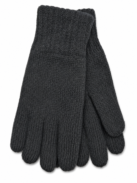 3M Thinsulate Womens Full Finger Knit Gloves - Black (Polar Fleece Thermal Insulation)