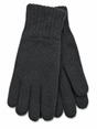 3M Thinsulate Womens Full Finger Knit Gloves - Black (Polar Fleece Thermal Insulation)
