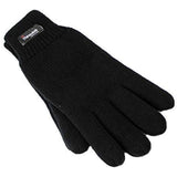 Dents 3M Thinsulate Womens Full Finger Knit Black Gloves - Polar Fleece Thermal Insulation