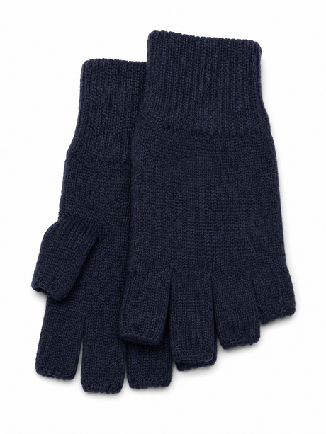 Dents 3M Thinsulate Womens Fingerless Navy Knit Gloves - Polar Insulation Thermal