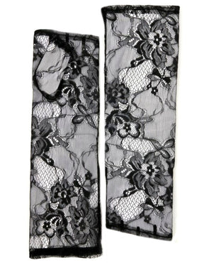 Dents Womens Lace Fingerless Elbow-Length Gloves - Black (One Size)