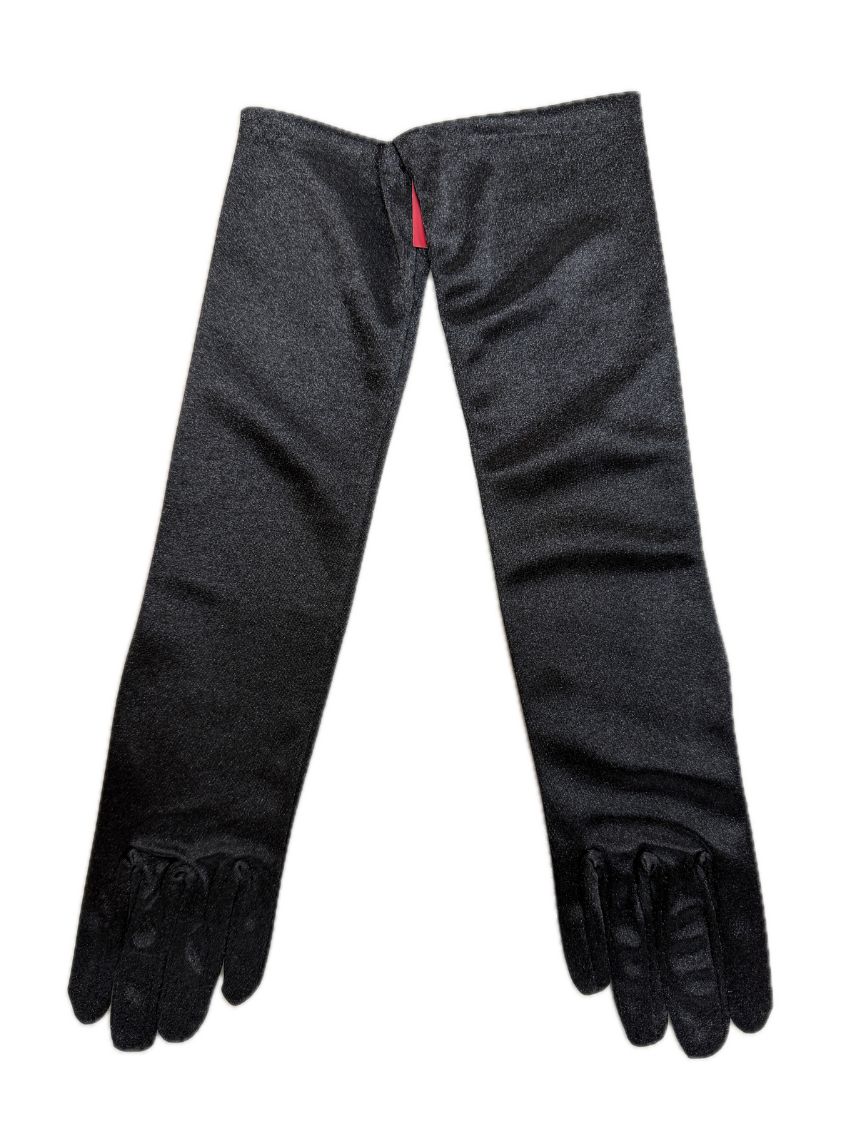 Dents Womens Ladies Stretch Satin Below Elbow Evening Gloves in Black