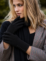 Dents Women's Touchscreen Mid-Arm One SizeThermal Gloves  in Black