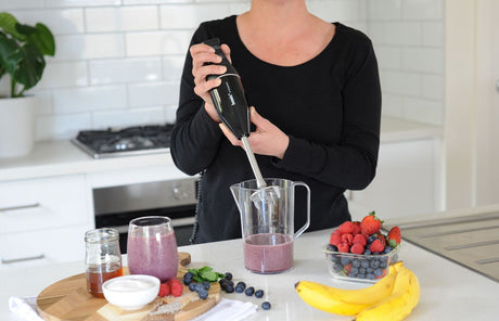 Bamix Classic Immersion Blender 140W Stick Mixer Stainless Steel Blade Black