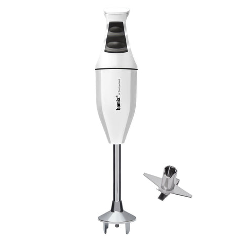 Bamix Classic Immersion Blender 140W Stick Mixer Stainless Steel Blade in White