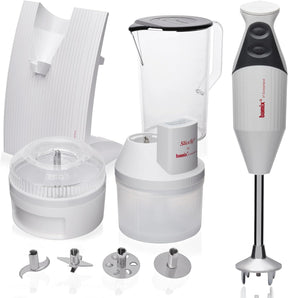 Bamix SwissLine Superbox - 200W Stick Blender, 4 Blade & SliceSy Attachments & Wet/Dry Processor