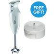 Bamix Maxx 350W Immersion Stick Mixer Blender White + FREE Wet/Dry Attachment