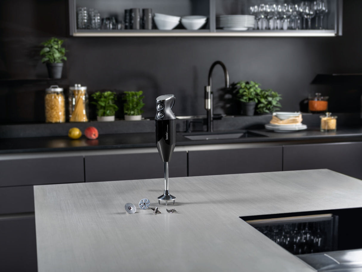 Bamix Maxx 350W Immersion Stick Blender - Black (Mixer with FREE Wet/Dry Attachment)