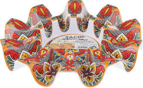 Prepara Ten 10 Mexican Taco Holder Carousel Tray - Yellow/White