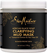 Shea Moisture 170g Clarifying Mud Mask - African Black Soap with Tamarind & Tea Tree Oil