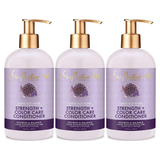 3x Shea Moisture 370ml Purple Rice Water Strength + Colour Care Conditioner (Pack)