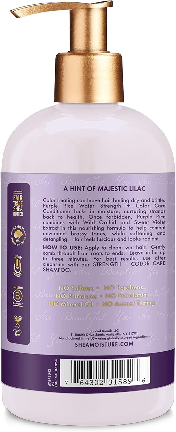 Shea Moisture 370ml Purple Rice Water Strength + Colour Care Conditioner