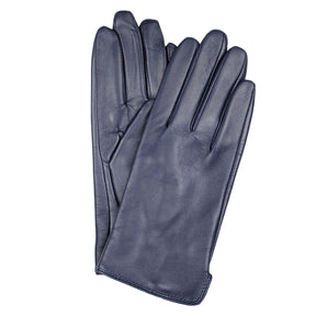 Dents Womens Classic Leather Gloves - Navy Blue (Warm Soft Smooth Grain)