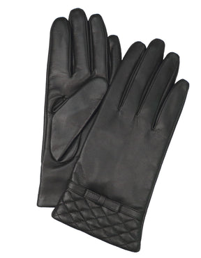 Dents Womens Kitty Sheepskin Genuine Leather Gloves Warm Winter Classic Ladies - Black