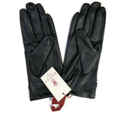 Dents Womens Kitty Sheepskin Genuine Leather Gloves Warm Winter Classic Ladies - Black
