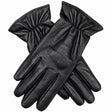 Womens Premium Kangaroo Leather Gloves 100% Wool Lined Winter Warm - Black