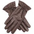 Dents Womens Premium Kangaroo Leather Gloves - Chocolate (100% Wool Lined for Winter)