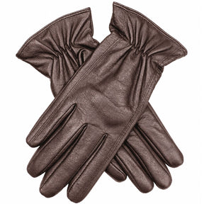 Dents Womens Premium Kangaroo Leather Gloves - Chocolate (100% Wool Lined for Winter)