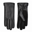 Dents Womens Leather Gloves with Suede Palm - Black