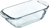 2x Anchor Hocking Fire King 23cm/1.5L Glass Bread/Loaf Dish Baking - Clear